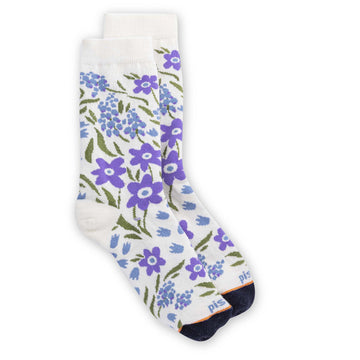 Daisy Crew Sock Socks Pistil Designs White Small 