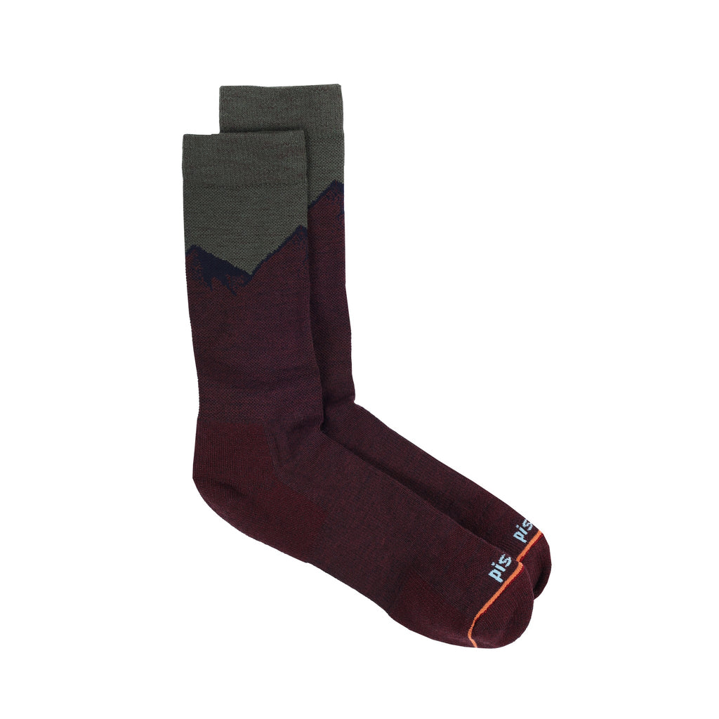 Ezekiel Crew Sock Socks Pistil Designs Maroon Medium