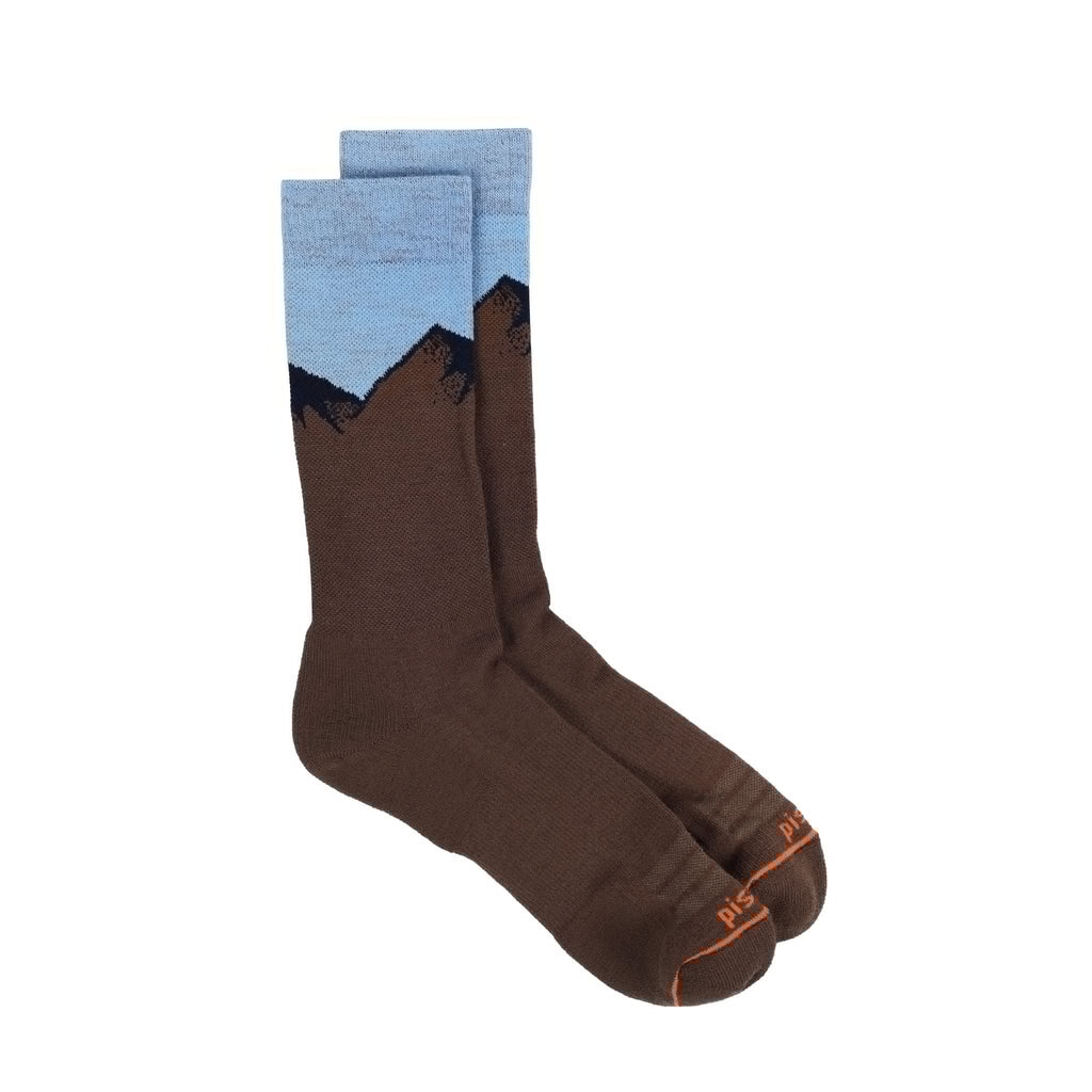 Ezekiel Crew Sock Socks Pistil Designs Brown Medium