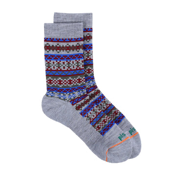 Halie Crew Sock Socks Pistil Designs Grey Small