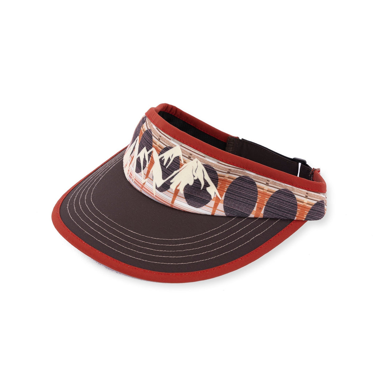 Pistil Multi-Stripe Mt. Mckinley Print Hat with Coral Brim Pistil McKinley Mountains Womens Trucker Hat Adjustable  main image 3