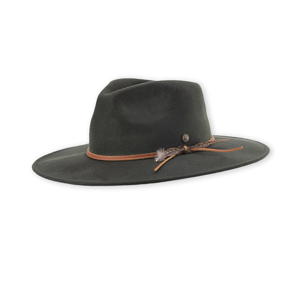 Hudson Wide Brim Hat Wide Brims & Fedoras Pistil Designs Olive  