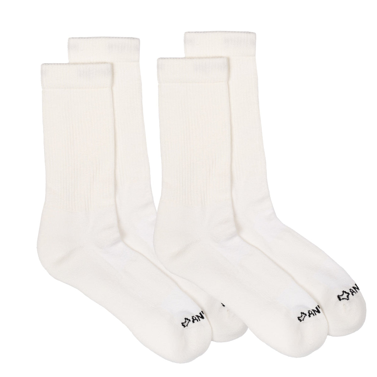 Anywear Essential Lightweight Crew Sock 2 Pack Anywear Pistil Designs Cloud/Cloud S/M