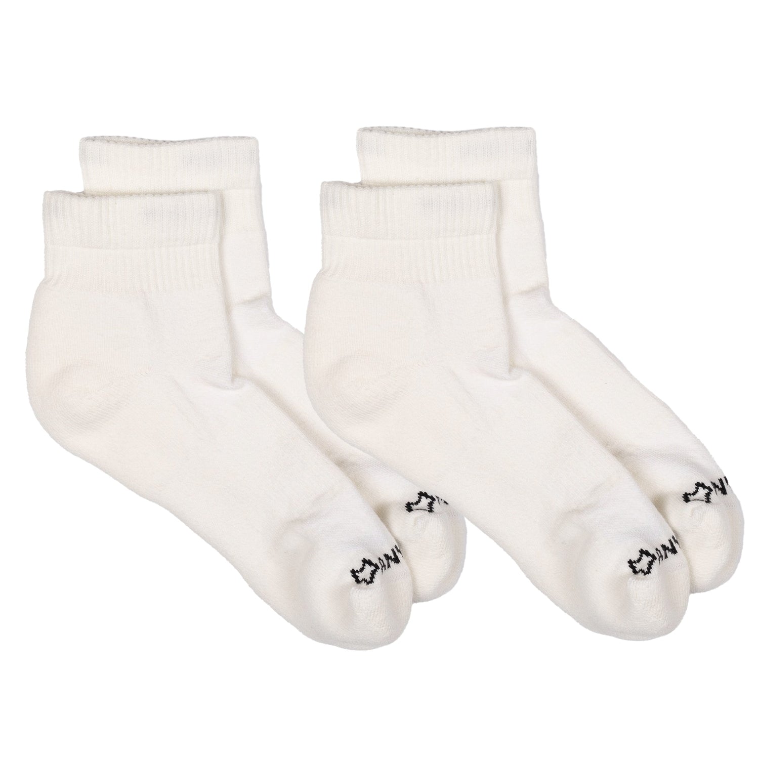 Anywear Essential Lightweight Quarter Crew Sock 2 Pack Anywear Pistil Designs Cloud/Cloud S/M