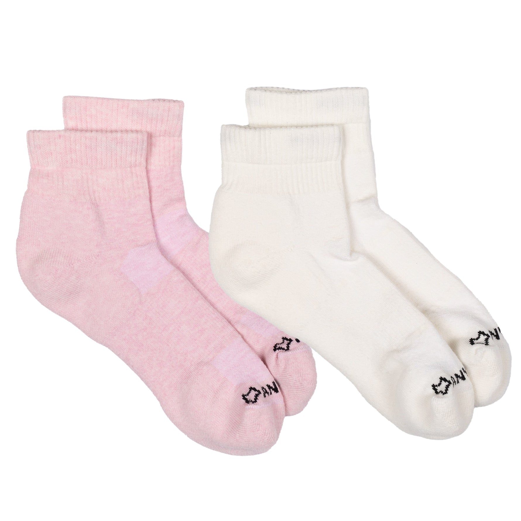 Anywear Essential Lightweight Quarter Crew Sock 2 Pack Anywear Pistil Designs Petal/Cloud S/M