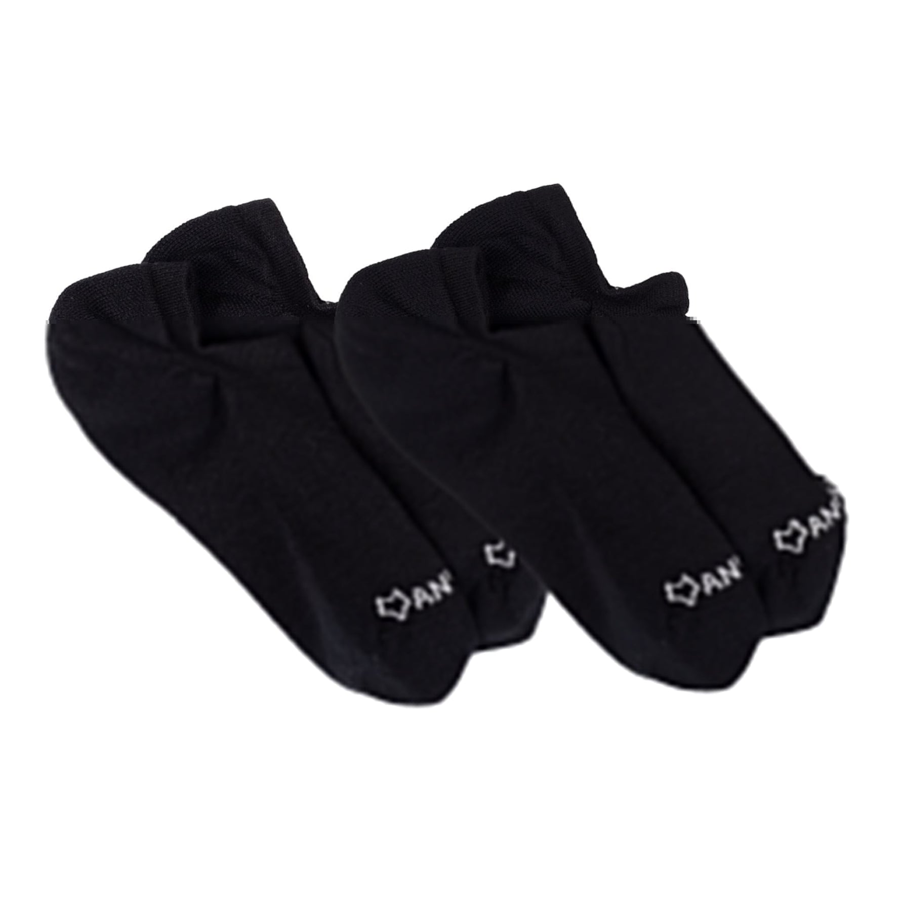 Anywear Essential Lightweight No Show Sock 2 Pack Anywear Pistil Designs Black/Black S/M