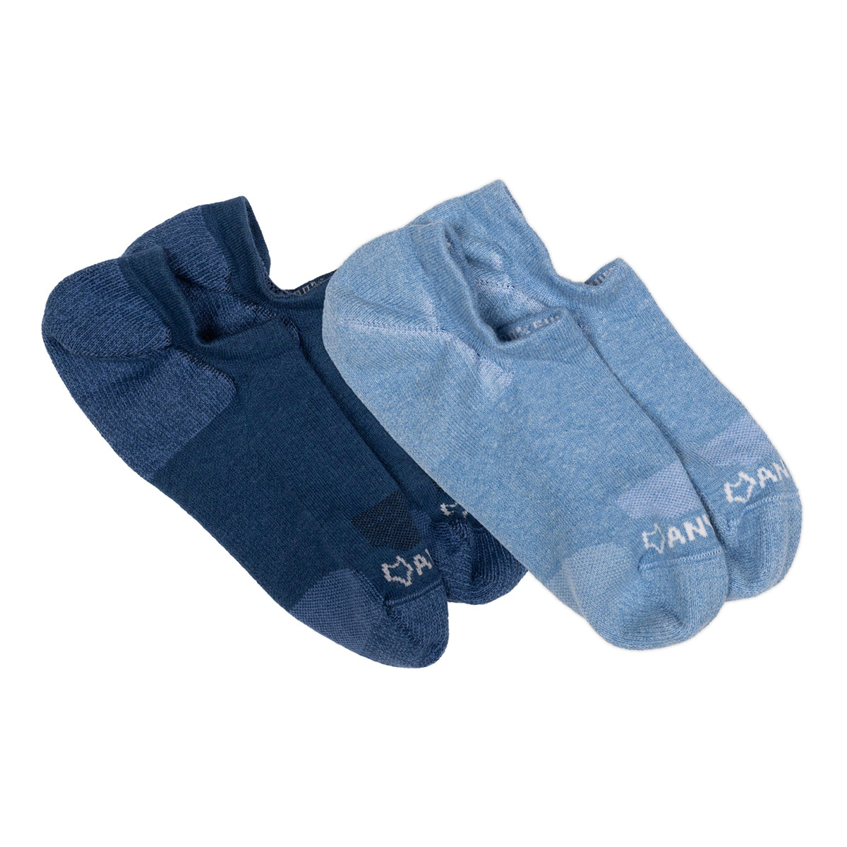 Anywear Essential Lightweight No Show Sock 2 Pack Anywear Pistil Designs Ink/Ice S/M