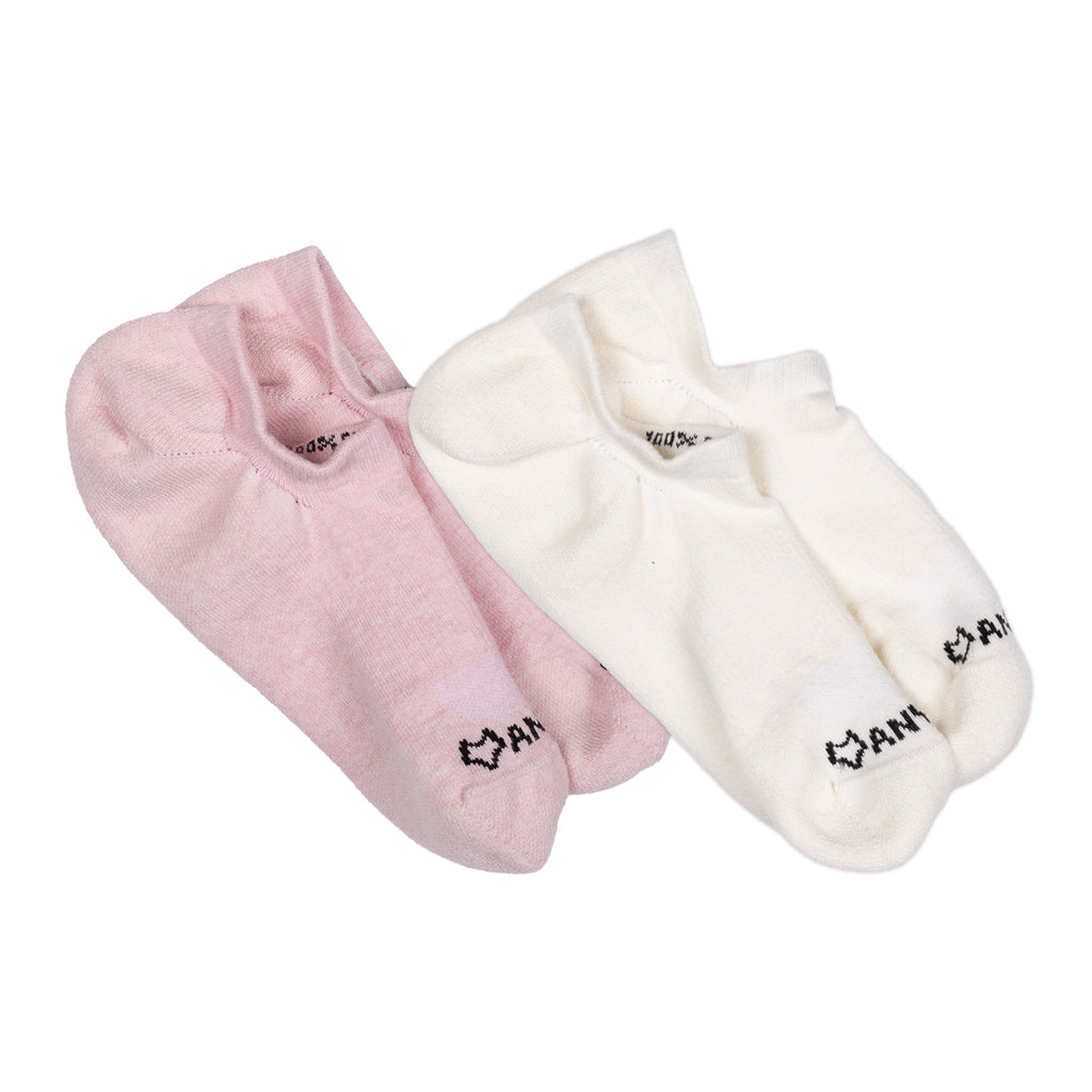 Anywear Essential Lightweight No Show Sock 2 Pack Anywear Pistil Designs Petal/Cloud S/M