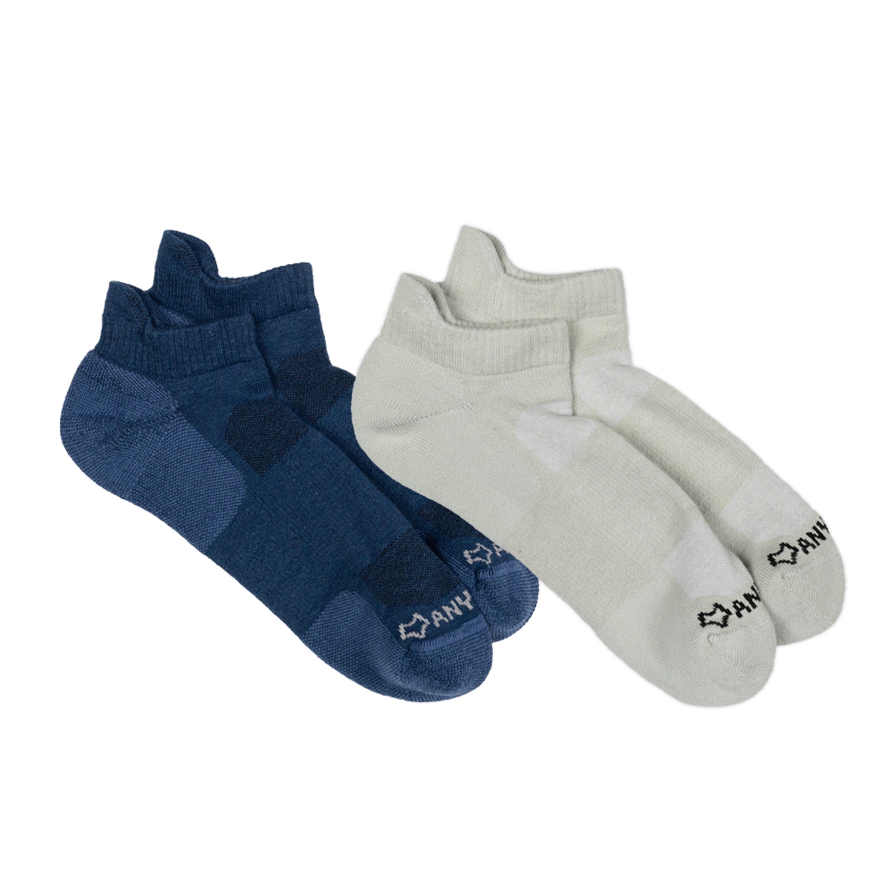 Anywear Essential Lightweight Ankle Sock 2 Pack Anywear Pistil Designs Ink/Moss L/XL