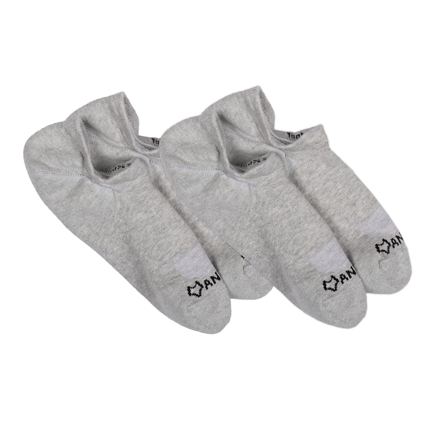 Anywear Essential Lightweight No Show Sock 2 Pack Anywear Pistil Designs Silver/Silver L/XL