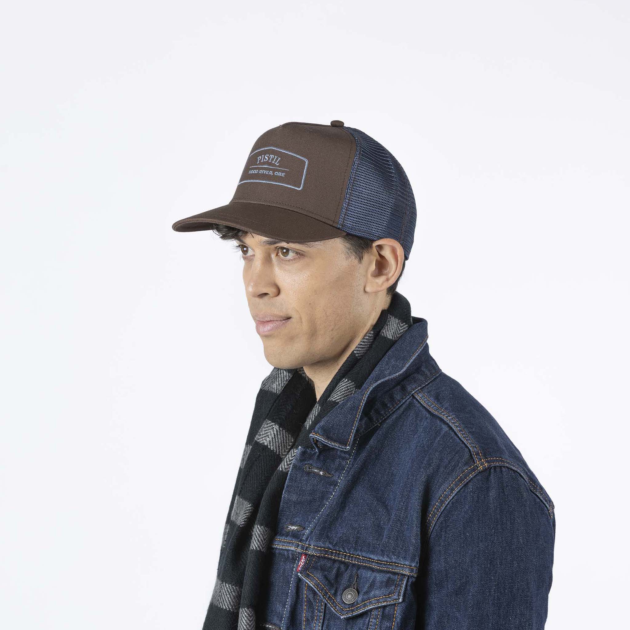 Quincy Trucker Hat (Mens) - Brown | Pistil Designs