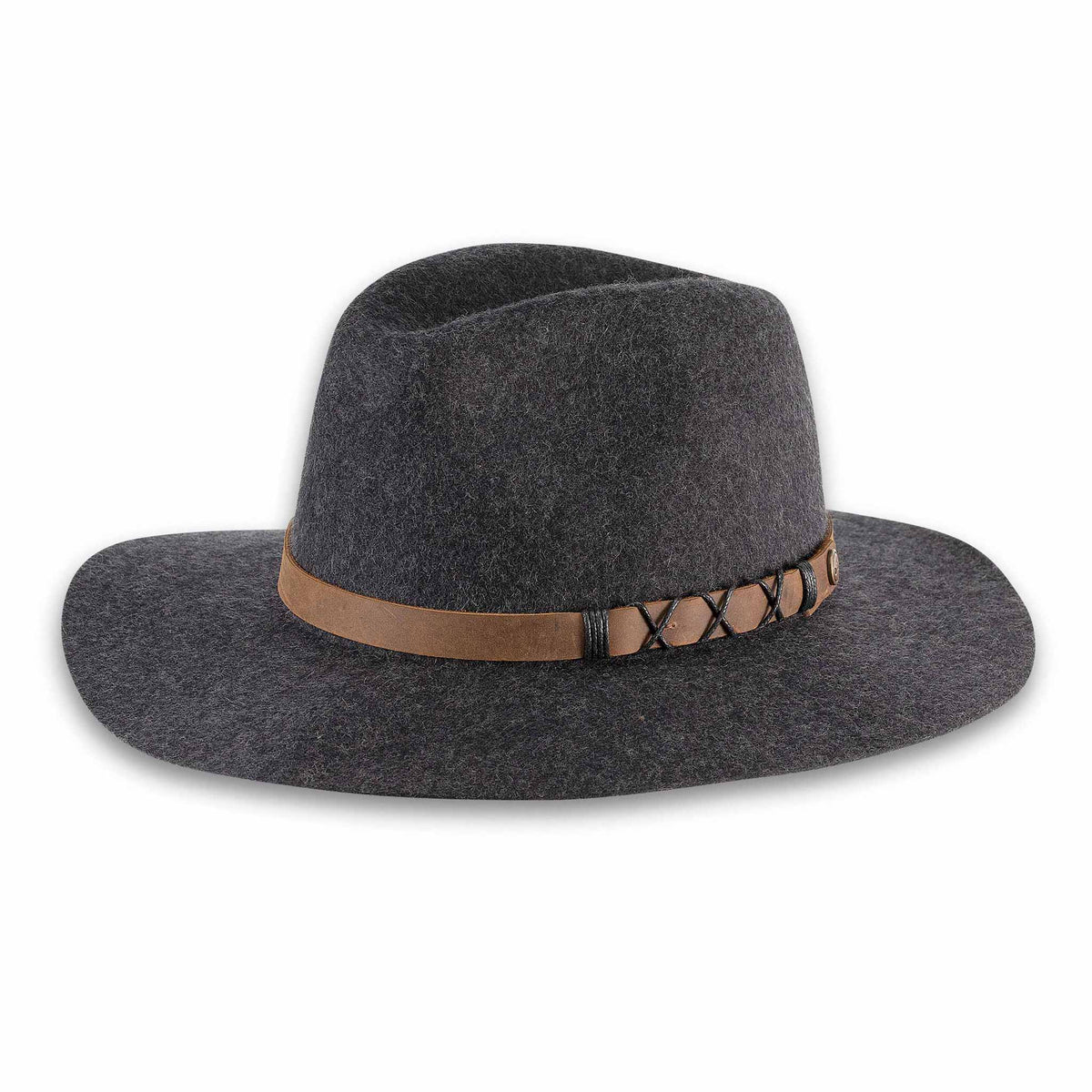 Pistil Soho Wide Brim Wool Fedora Hat with leather band Pistil Designs | Soho Wide Brim Hat main image 3